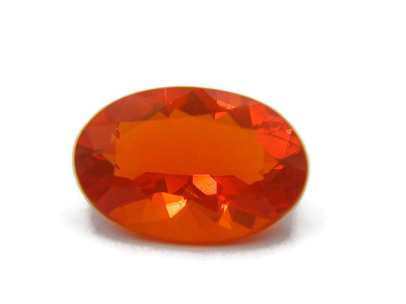 Natural Fire Opal Mexican Fire Opal October birthstone Fire Opal Gemstone Faceted Fire Opal Fire Loose Stone Oval 12x8mm 2.18 cts SKU:105205-opal-Planet Gemstones