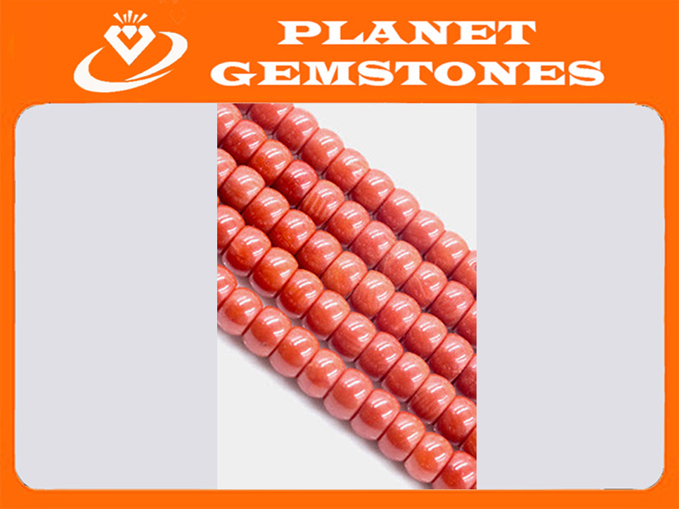 Natural Coral Beads Coral Necklace Italian Coral beads orange Coral Beads Coral Beads Orange Coral Beads Coral Bead Necklace SKU: 113145-Beads-Planet Gemstones