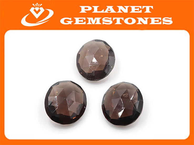 Natural Quartz Natural Smoky Quartz Smoky Vintage Quartz DIY Jewelry Loose Stone Smoky Quartz Smokey Quartz Oval 14x12mm 15ct SKU:113052-Planet Gemstones