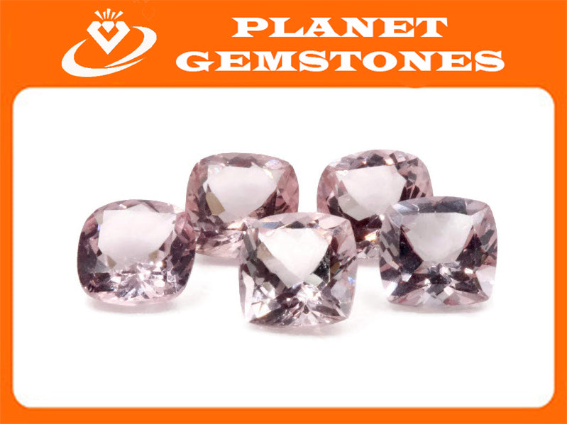 Morganite Cushion 6mm-Planet Gemstones