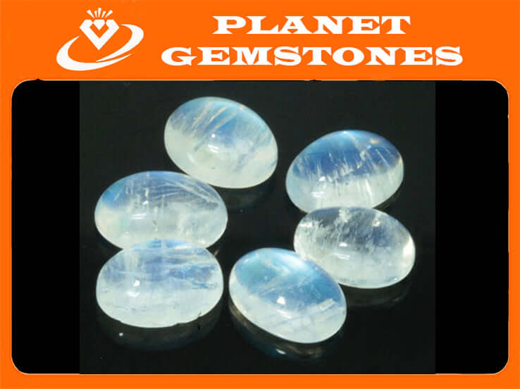 Natural Moonstone Blue moonstone Rainbow Moonstone June Birthstone Moonstone DIY jewelry Supplies Moonstone cabs 12x9mm 1 pc 5.5ct-Planet Gemstones