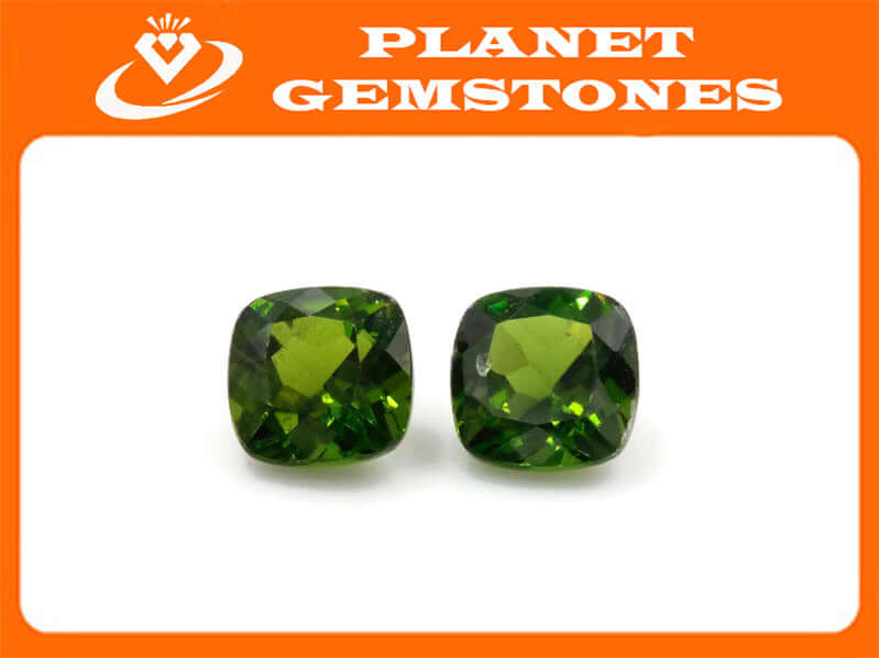 Chrome diopside Square 6mm-Planet Gemstones
