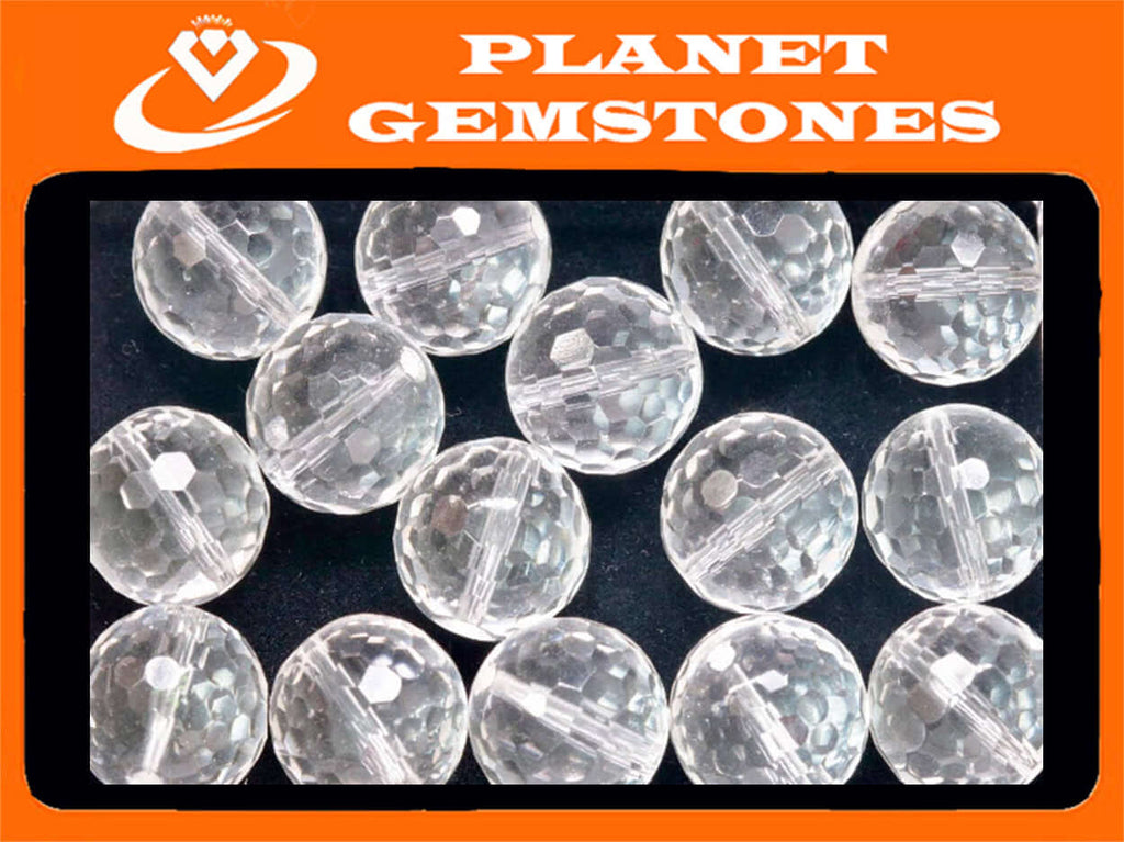 Rock Crystal Natural Rock Crystal Crystal DIY Jewelry white Quartz quartz stone Quartz beads rock crystal round shape 16mm-Planet Gemstones