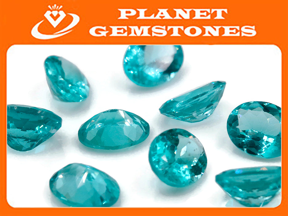 Natural Neon Apatite Gemstone Apatite faceted loose stone Genuine Apatite stone Natural Apatite OV Apatite stone 9x7mm 1.81cts SKU:114595-Apatite-Planet Gemstones