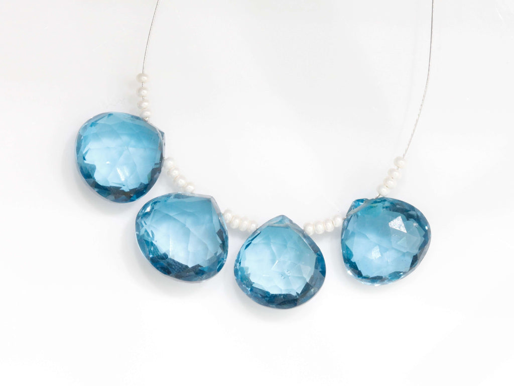 London Blue Topaz Briolette Drop Beads, elegant and radiant