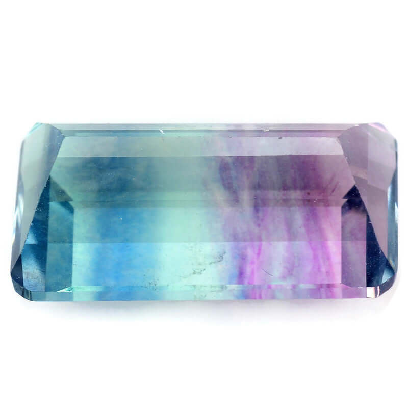 Natural fluorite green and purple fluorite fluorite crystal rainbow fluorite fluorite gemstone fluorite stone fluorite Octagon 18x10.5mm 13.30ct SKU:111650-Flourite-Planet Gemstones