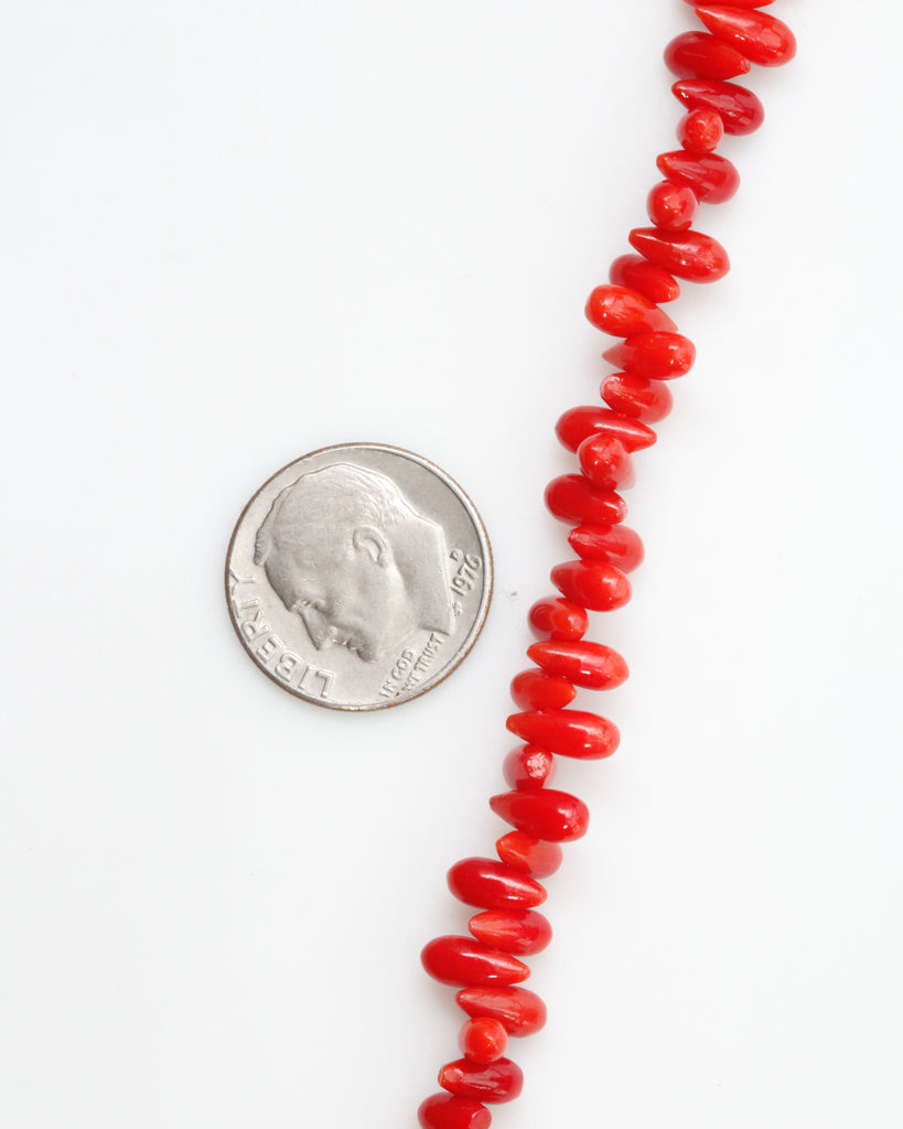 Natural Coral Beads Coral Necklace Italian Coral beads Red Coral Beads Coral Beads Red Coral Beads Coral Bead Necklace 16 inch SKU:113161-Planet Gemstones