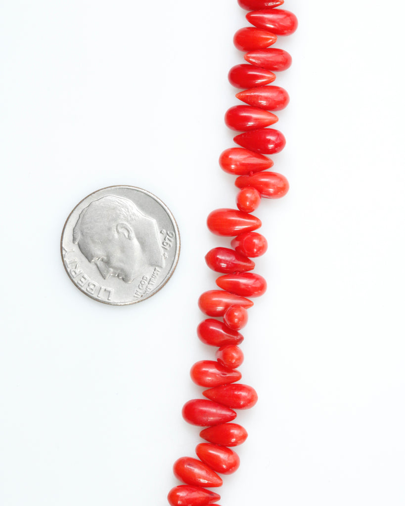 Natural Coral Beads Coral Necklace Italian Coral beads Red Coral Beads Coral Beads Red Coral Beads Coral Bead Necklace 16 inch SKU:113161-Planet Gemstones