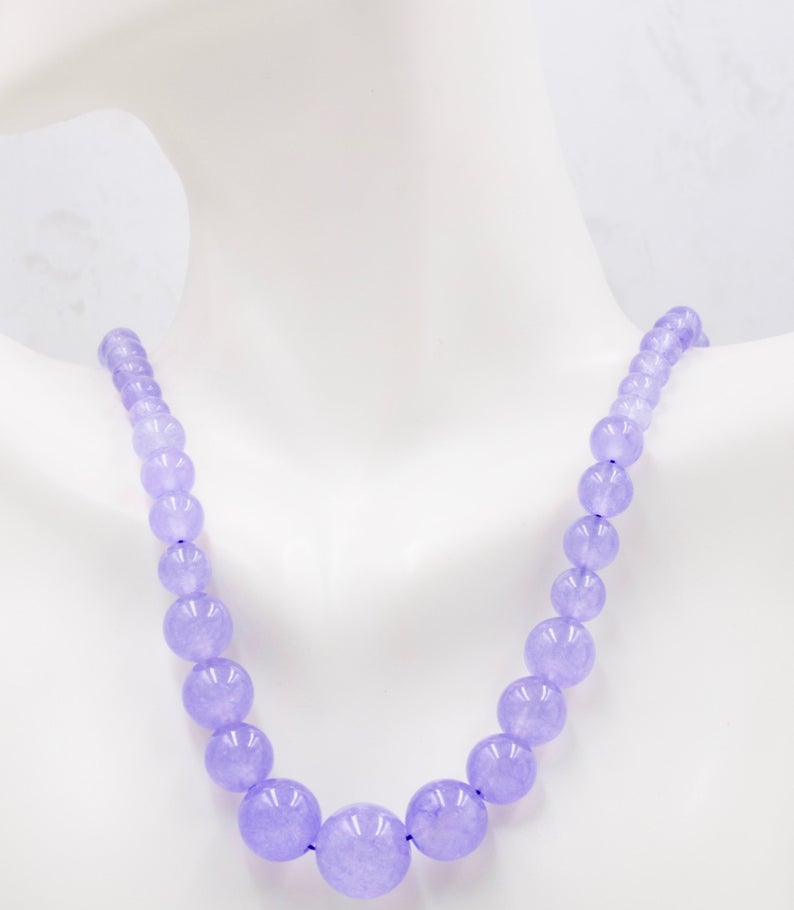 Natural Quartzite Plain round beads necklace 18' Long size 6-14mm-Planet Gemstones
