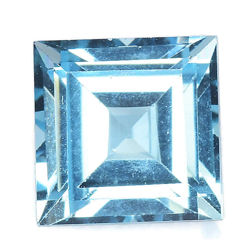 Natural Blue Topaz Gemstone Genuine Blue Topaz Faceted November Birthstone Blue Topaz Sky Blue Topaz 8mm 3.08cts SKU:114475-Blue Topaz-Planet Gemstones