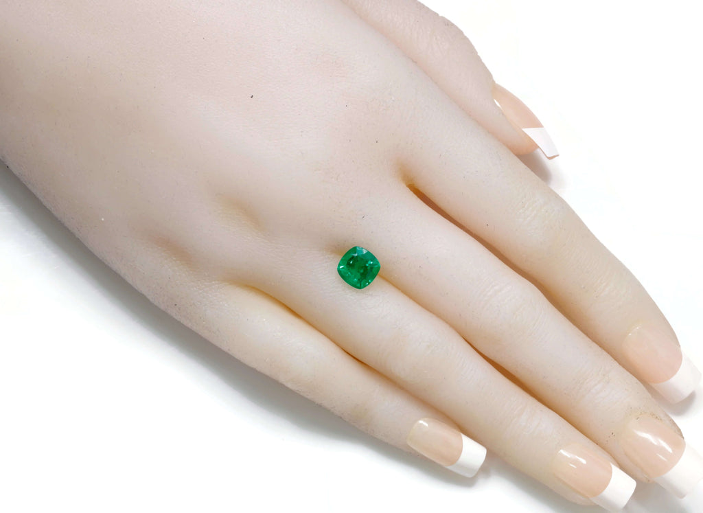 Natural Emerald Colombian Emerald May Birthstone Genuine Emerald Emerald Gemstone Emerald Green Emerald Cushion 7.5mm SKU:114536-Emerald-Planet Gemstones