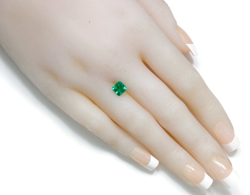 Natural Emerald Colombian Emerald May Birthstone Genuine Emerald Emerald Gemstone Emerald Green Emerald Asscher cut 6mm 1.08ct SKU:114540-Emerald-Planet Gemstones