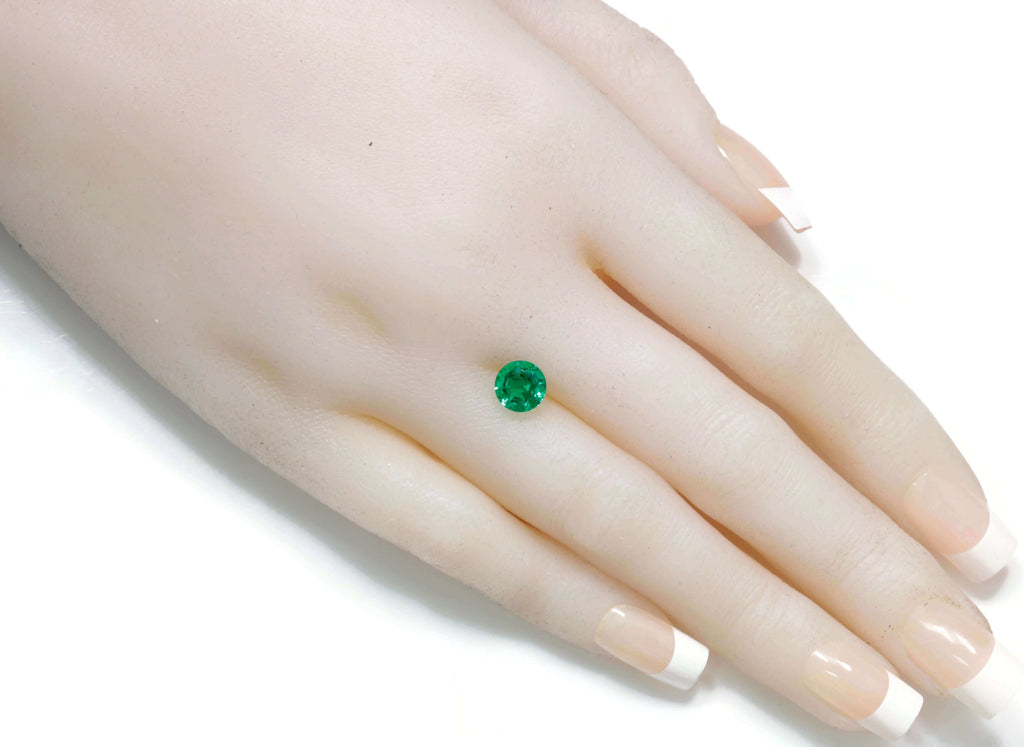 Natural Emerald Colombian Emerald May Birthstone Genuine Emerald Emerald Gemstone Emerald Green Emerald Round cut 7mm 1.29ct SKU:114543-Emerald-Planet Gemstones