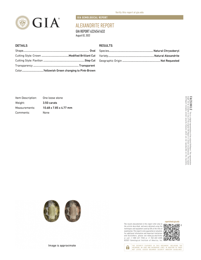 GIA Certified Alexandrite Oval shape-Alexandrite-Planet Gemstones