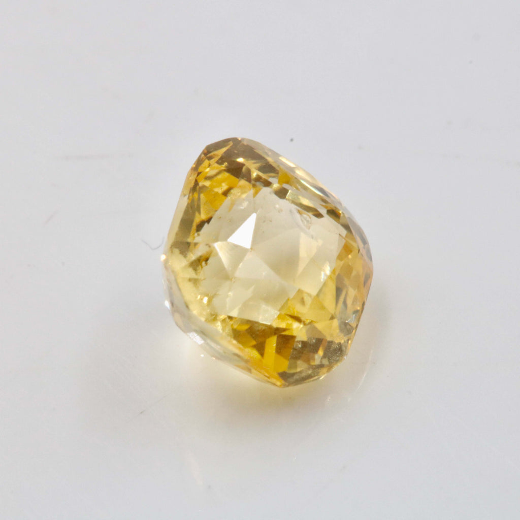 Natural Yellow Sapphire Certified Cushion Sapphire DIY Jewelry September birthstone Genuine Yellow Sapphire Gemstone 3.08 ct SKU 115658-Sapphire-Planet Gemstones