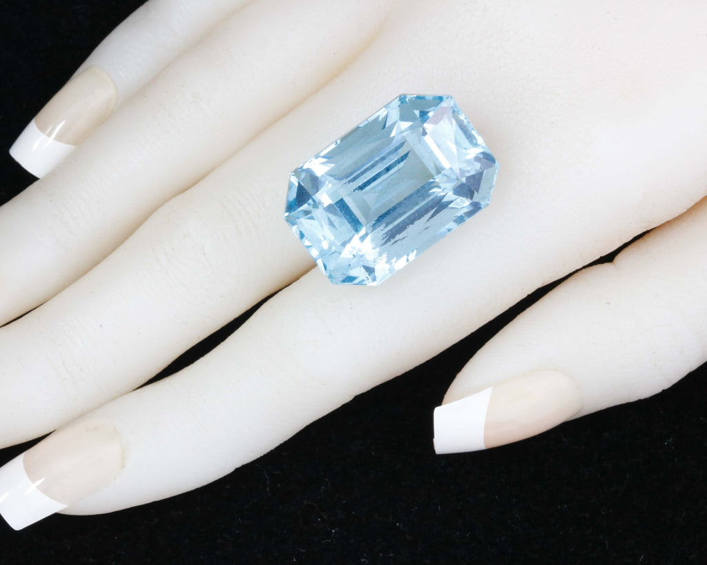 Natural Blue Aquamarine Gemstone Emerald Cut Aquamarine Genuine Aquamarine March Birthstone Loose Gem Aquamarine Stone 52.60 ct SKU 115664-Aquamarine-Planet Gemstones