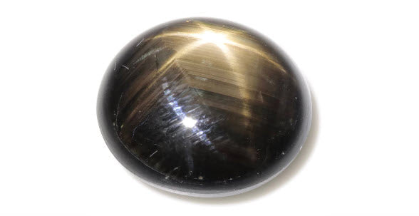Natural Sapphire Star Sapphire Black Star Sapphire September Birthstone Golden Star Sapphire RD 19.97ct 16x14mm DIY Jewelry Supplies-Planet Gemstones
