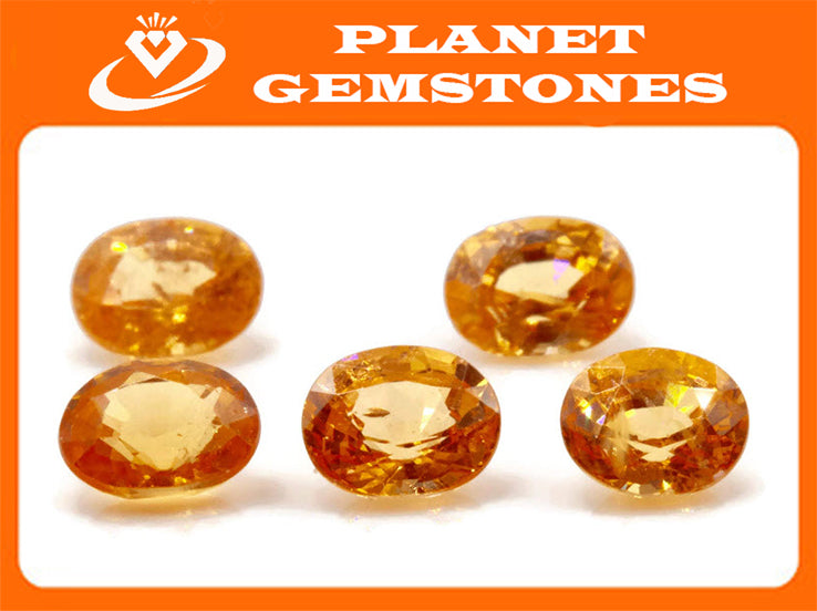 Spessartite | Natural Spessartite | Mandarin Spessartite Garnet | Orange Garnet |January Gemstone | SPESSARTINE GARNET 5.5x6.5mm 1.30 ct-Planet Gemstones