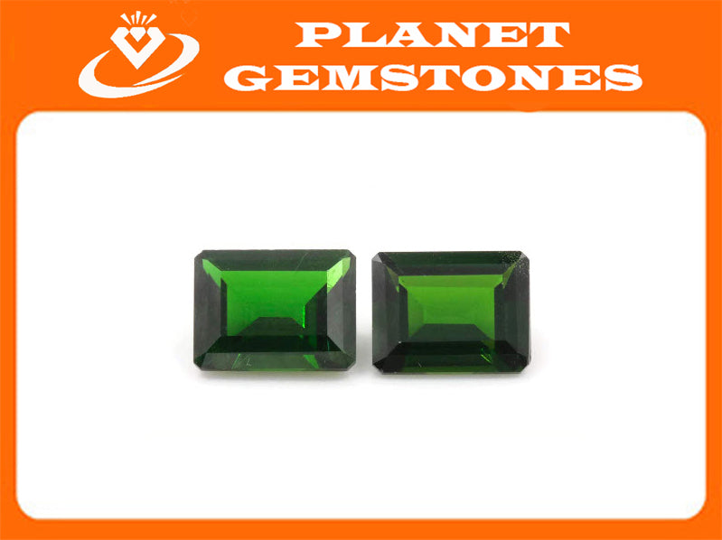 Chrome Diopside Octagon 9x7mm-Planet Gemstones