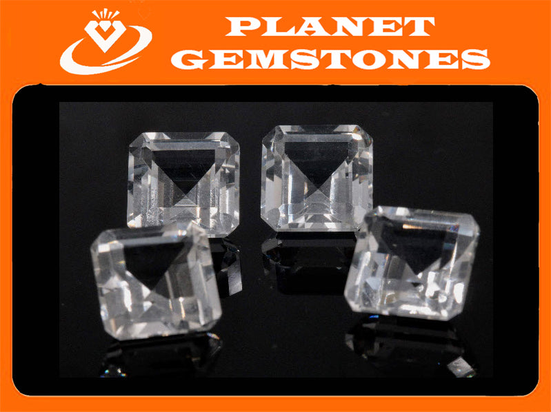 Rock Crystal Square 14mm-Planet Gemstones