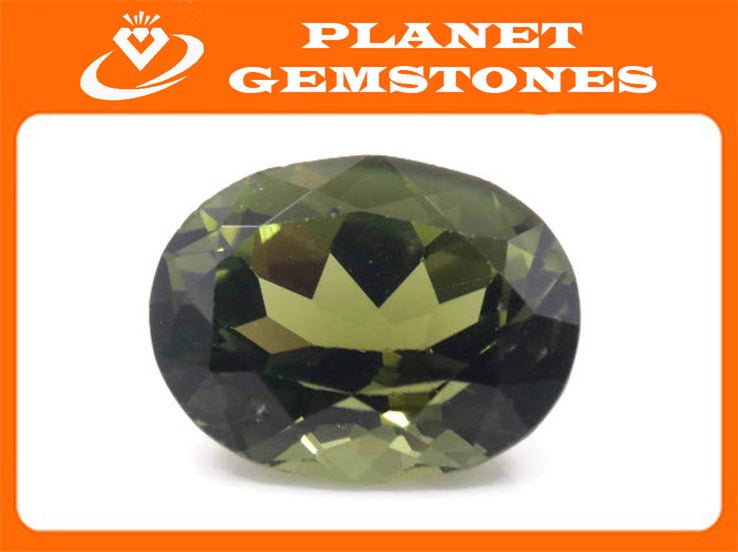 Natural Green Tourmaline Gemstone Tourmaline Stone October Birthstone DIY Jewelry Supply Tourmaline Stone 4.82ct 12x9.5x6.8mm SKU 110154-Tourmaline-Planet Gemstones