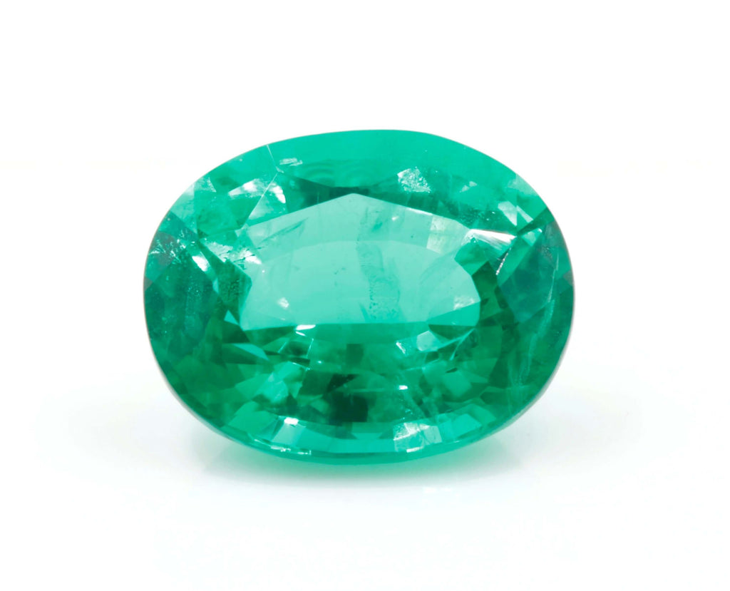 Created Emerald Loose Emerald May Birthstone Created Emerald Emerald Gemstone Emerald Green Emerald Oval10x8 mm SKU:114539-Emerald-Planet Gemstones