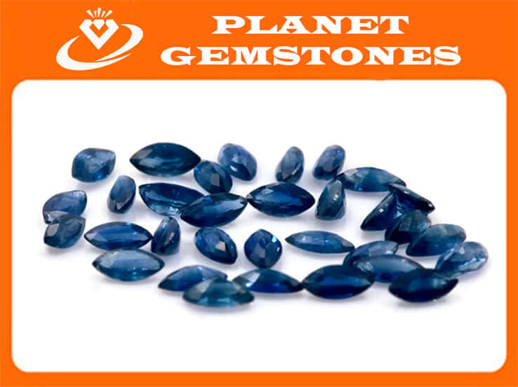 Blue sapphire 4x2mm 0.55ct 5PCS SET Sapphire Gemstone Genuine Sapphire for Sapphire Jewelry loose sapphire Birthstone wedding gemstone-Planet Gemstones
