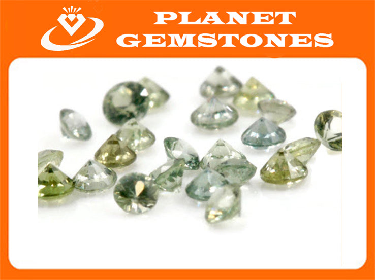 Green Sapphire 2mm-Planet Gemstones