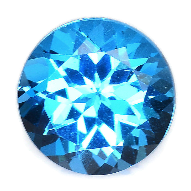 Topaz Round 9mm-Blue Topaz-Planet Gemstones