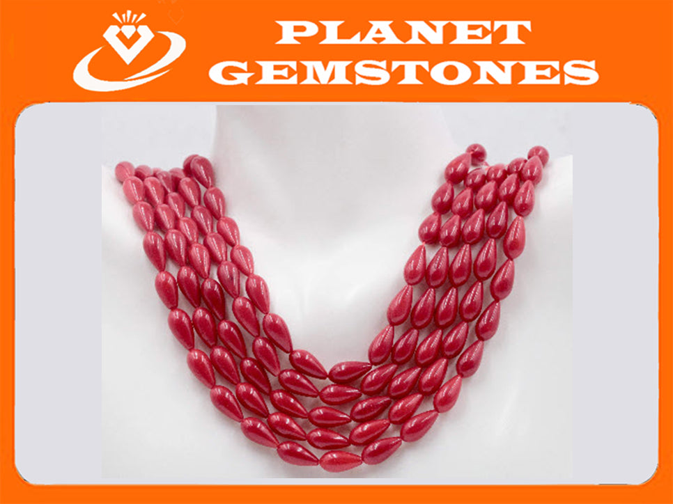 Natural Coral Beads Coral Necklace Italian Coral beads Red Coral Beads Coral Beads Red Coral Beads Coral Bead Necklace 16 Inch SKU: 00108794-Planet Gemstones