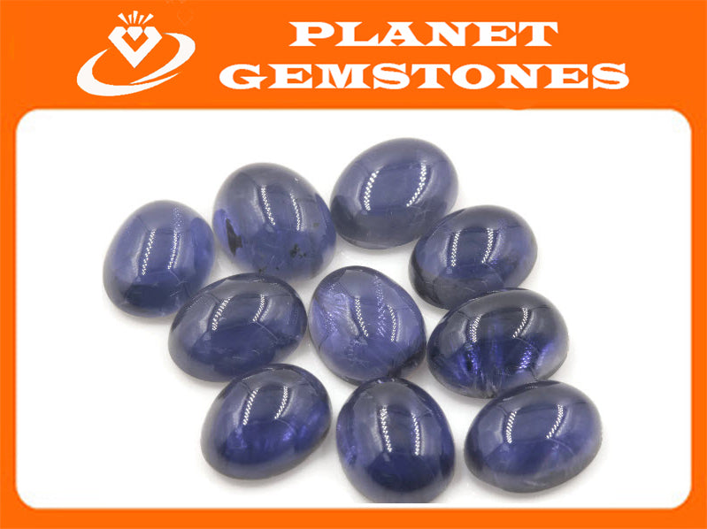 Natural Iolite Gemstone Cabochon Iolite Stone Iolite Loose OVALIolite Vettrigemsusa Purple Iolite Cabochon IOLITE, 9x7mm, 1.63ct-Planet Gemstones