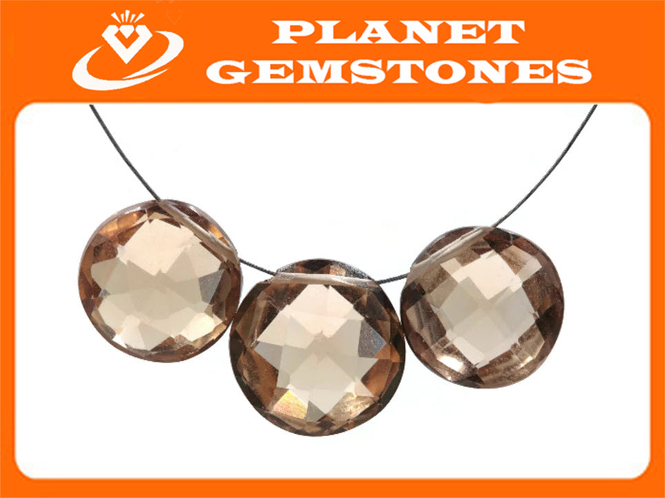 Smoky Quartz 11mm, 12mm-Planet Gemstones