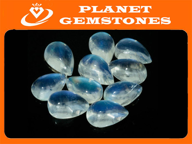 Moonstone Cabs 9x6mm-Planet Gemstones