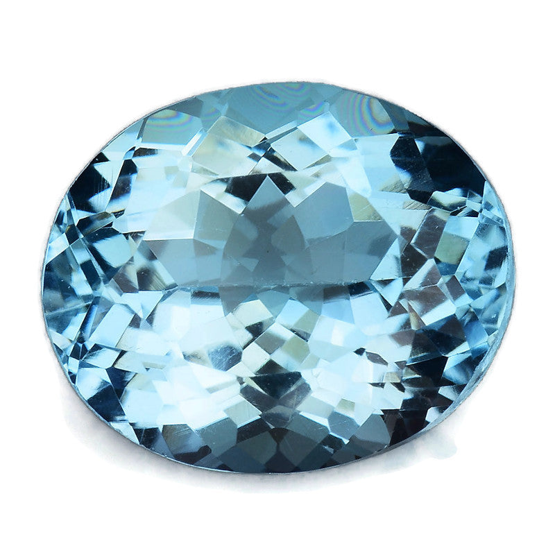 Natural Blue Topaz Gemstone Genuine Blue Topaz Faceted November Birthstone Blue Topaz Sky Blue Topaz Oval 10x12mm 5.88cts SKU:114509-Blue Topaz-Planet Gemstones