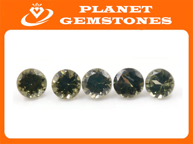 Green Zircon Round 4mm-Planet Gemstones