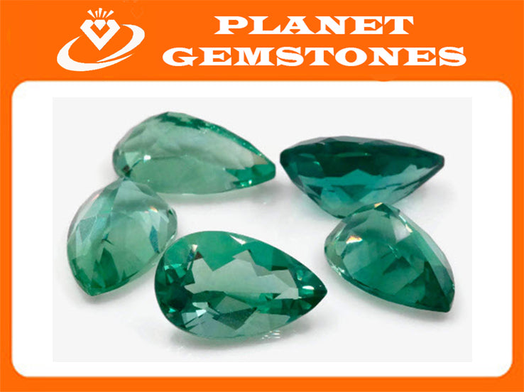 Flourite Pear Shape-Planet Gemstones