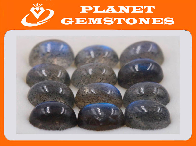 Natural Labradorite Gemstone Genuine Labradorite Blue labradorite Labradorite Cabochon Labradorite Stone DIY Jewelry 8x6mm-Planet Gemstones