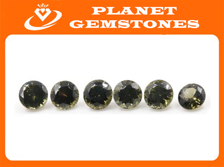 Green Zircon Round 4mm-Planet Gemstones