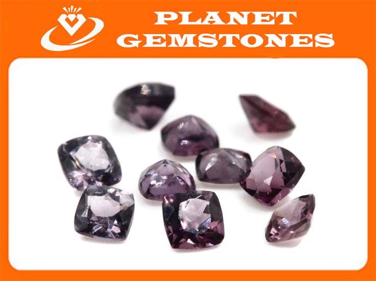 Natural Spinel Spinel Gemstone Genuine Spinel August birthstone Lavender SPINEL Purple Spinel 5mm cushion square 0.60ct-Planet Gemstones