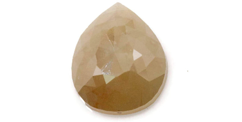 Natural Diamond Diamond Rose Cut April Birthstone Champagne Diamond DIY Jewelry suppliy Rose Cut Diamond 9x8mm, 1.57ct,-Planet Gemstones