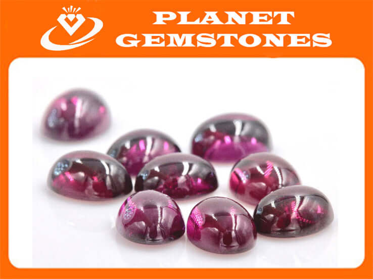 Garnet Natural Garnet Red Garnet January Birthstone Faceted Garnet loose gemstone Mozambique Garnet oval cabochon 8x6mm 1.97ct DIY Jewelry-Planet Gemstones