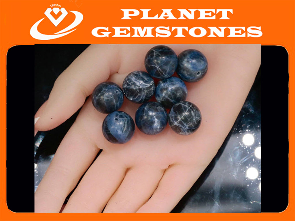 Sodalite beads 16mm-Planet Gemstones