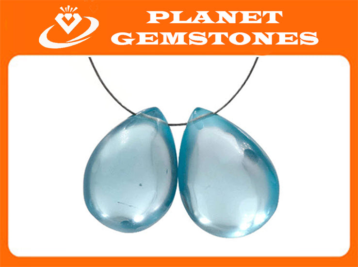 Topaz Drops 18x13mm, 17x12mm-Planet Gemstones