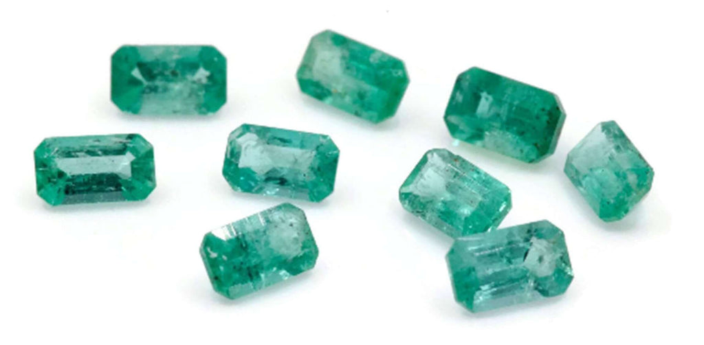 Emerald Natural Emerald May Birthstone Zambian Emerald step cut Emerald Diy Jewelry Supplies Emerald Gemstone 0.25ct 5x3mm Emerald green-Emerald-Planet Gemstones