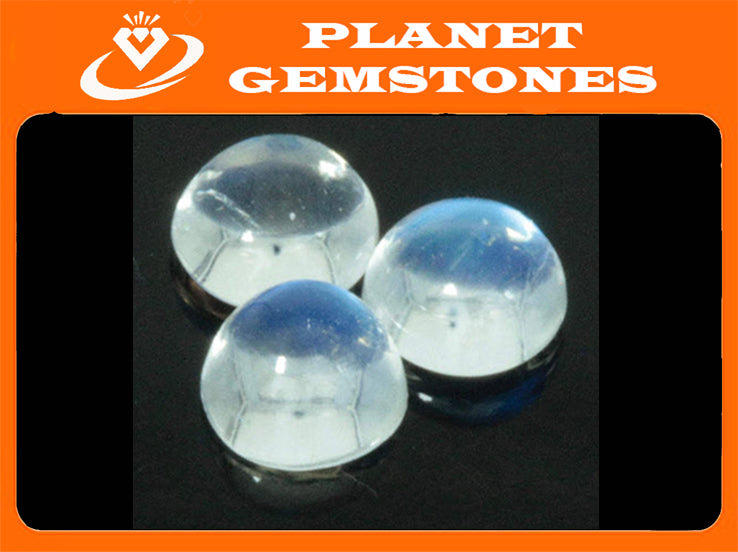 Moonstone cabs 5mm-Planet Gemstones