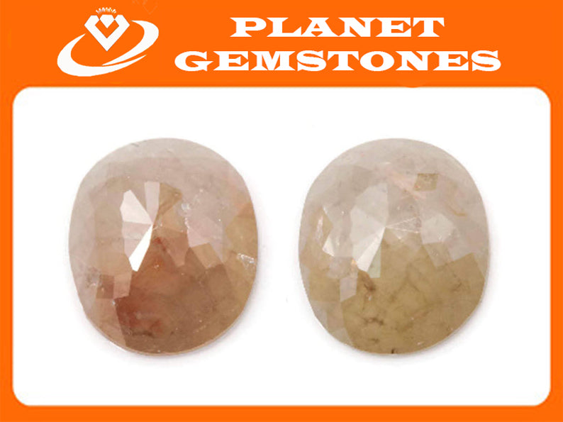 Diamond Rose Cut 8x7mm-Planet Gemstones