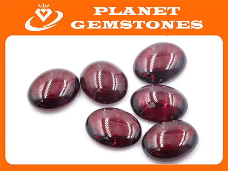 Garnet Natural Garnet January Birthstone Purple Garnet Garnet gemstone Rhodolite Garnet Garnet cabochon Red garnet DIY 12x10mm 4.54ct-Planet Gemstones