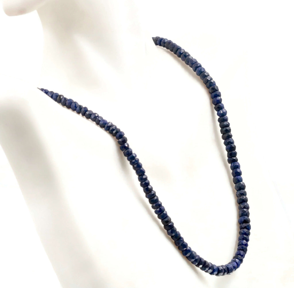 Natural Sapphire Necklace Blue Sapphire Necklace Sapphire Beads Blue Gemstone beads Sapphire stone beads SKU:6142176-Sapphire-Planet Gemstones