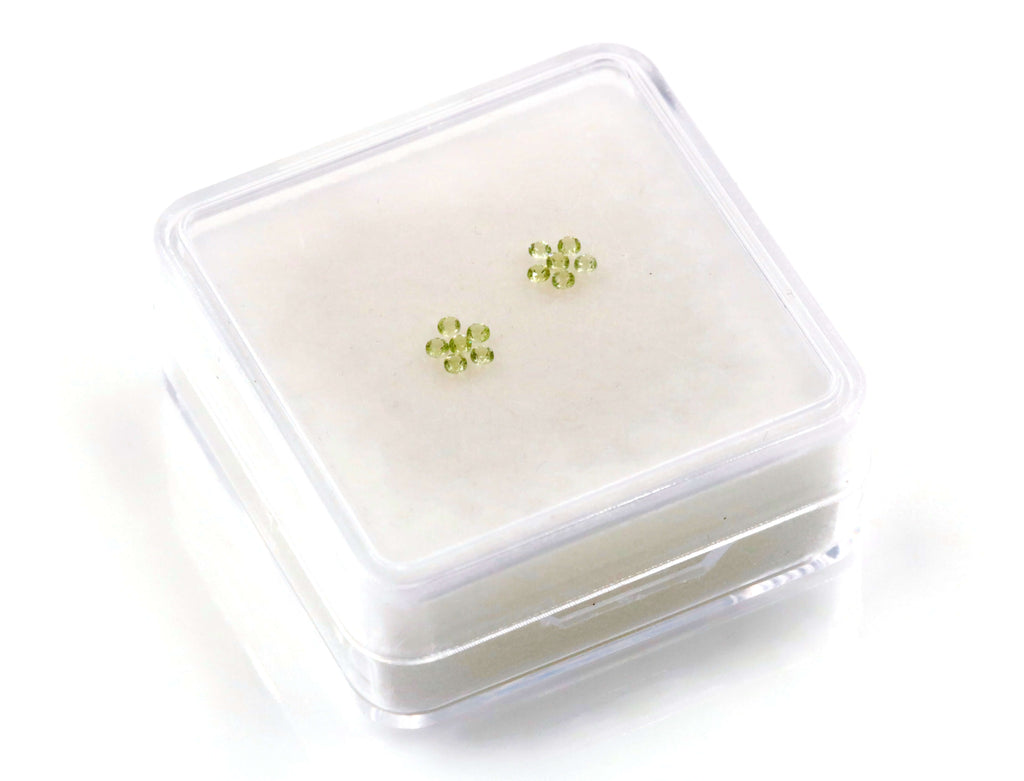 Peridot Round 12PCS 1.5mm-Peridot-Planet Gemstones