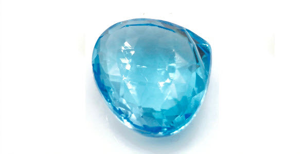Natural Blue Topaz Gemstone Genuine Blue Topaz Faceted November Birthstone Blue Topaz Loose Blue Topaz Bead drop PR 24x22mm 46ct SKU:113102-Planet Gemstones